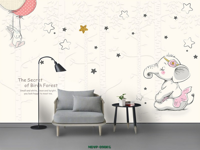 Tranh con vật đáng yêu cho bé - voi con MDVP-090KG